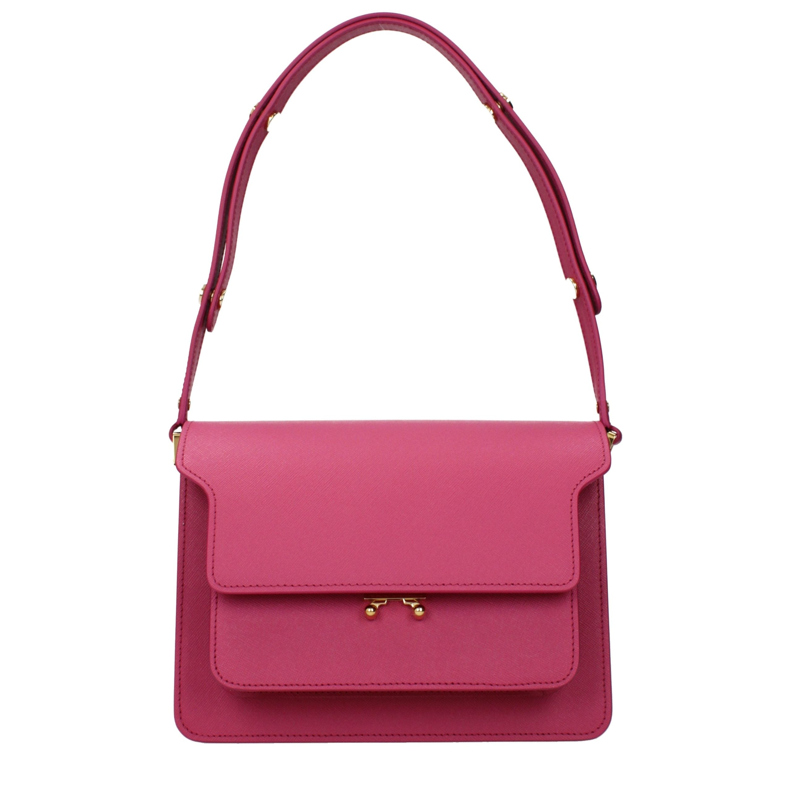 Marni Pink Leather Shoulder Women's Bag