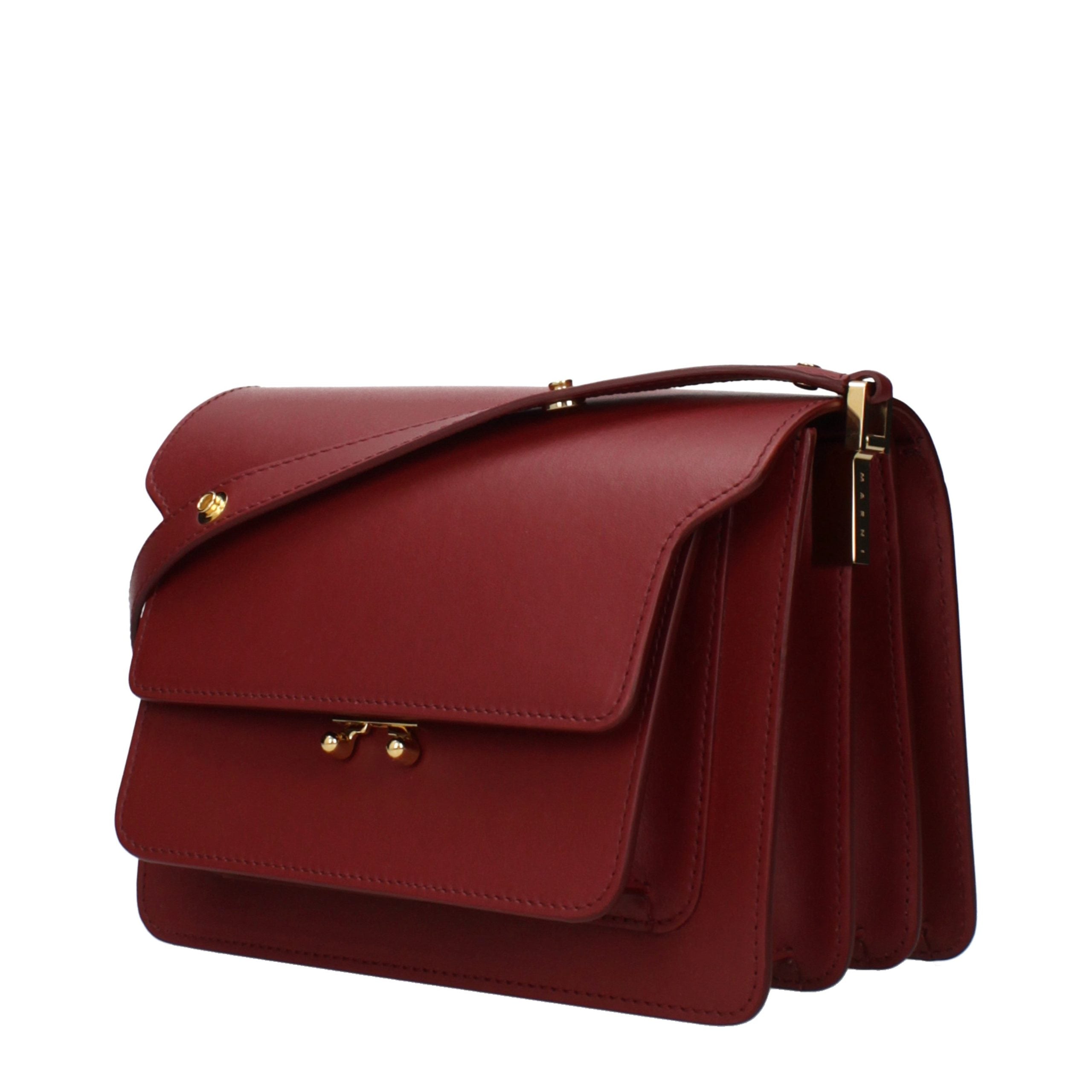 Marni Red Leather Shoulder Women's Bag