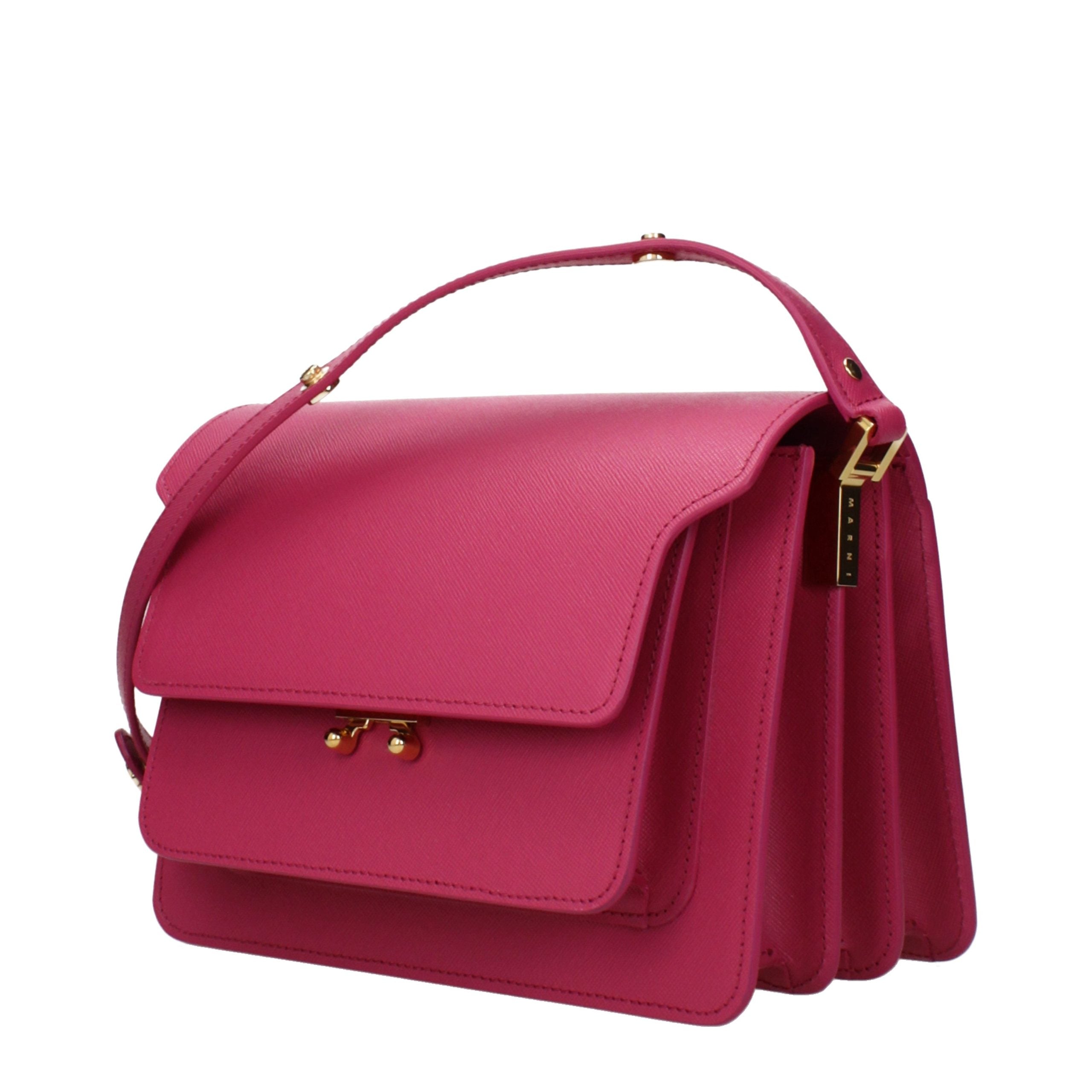 Marni Pink Leather Shoulder Women's Bag