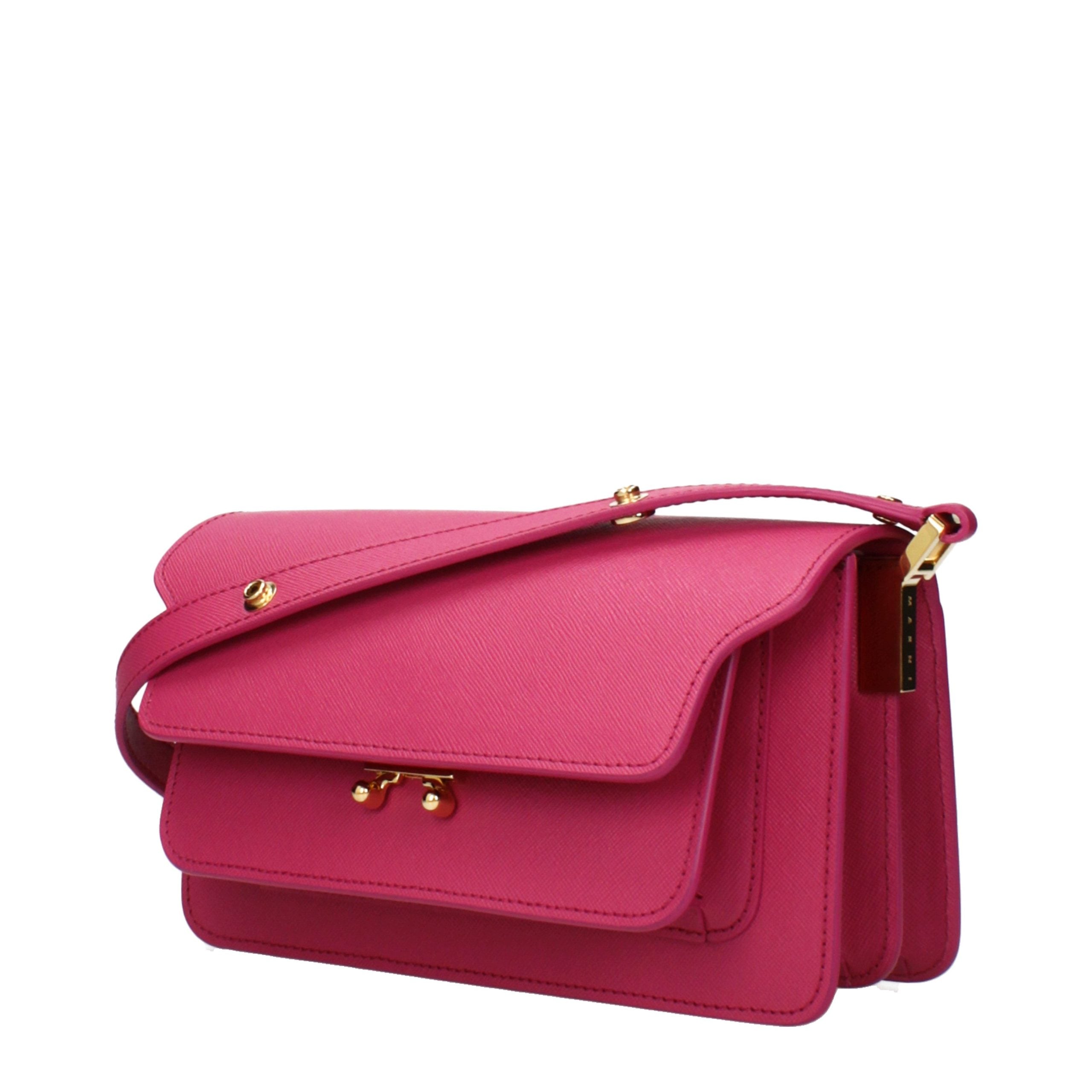 Marni Pink Leather Shoulder Women's Bag