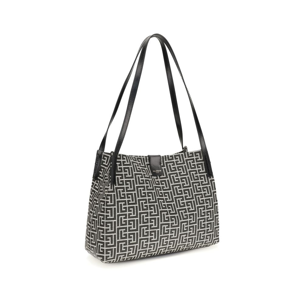 Balmain Black Cotton Shoulder Women's Bag