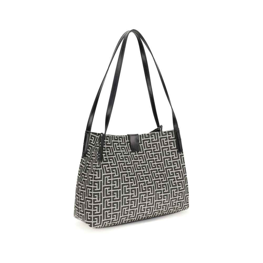 Balmain Black Cotton Shoulder Women's Bag
