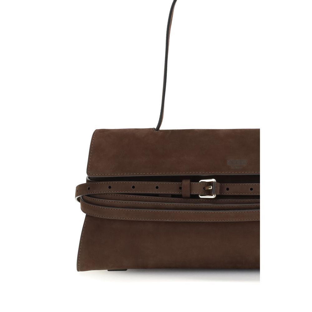 Moschino Brown Calf Leather Bos Taurus Shoulder Women's Bag