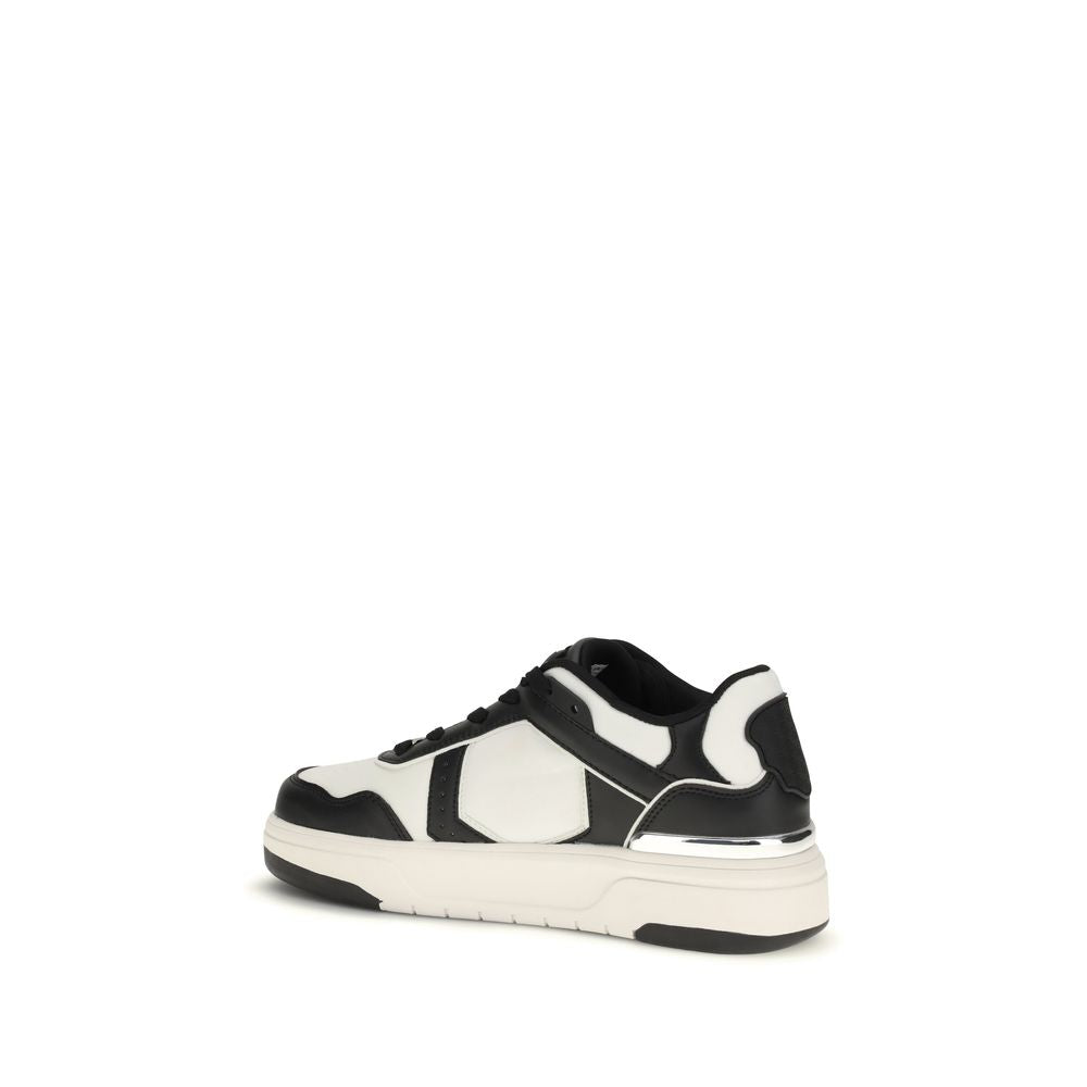Philipp Plein Black Calf Leather Bos Taurus Athletic Men's Sneakers