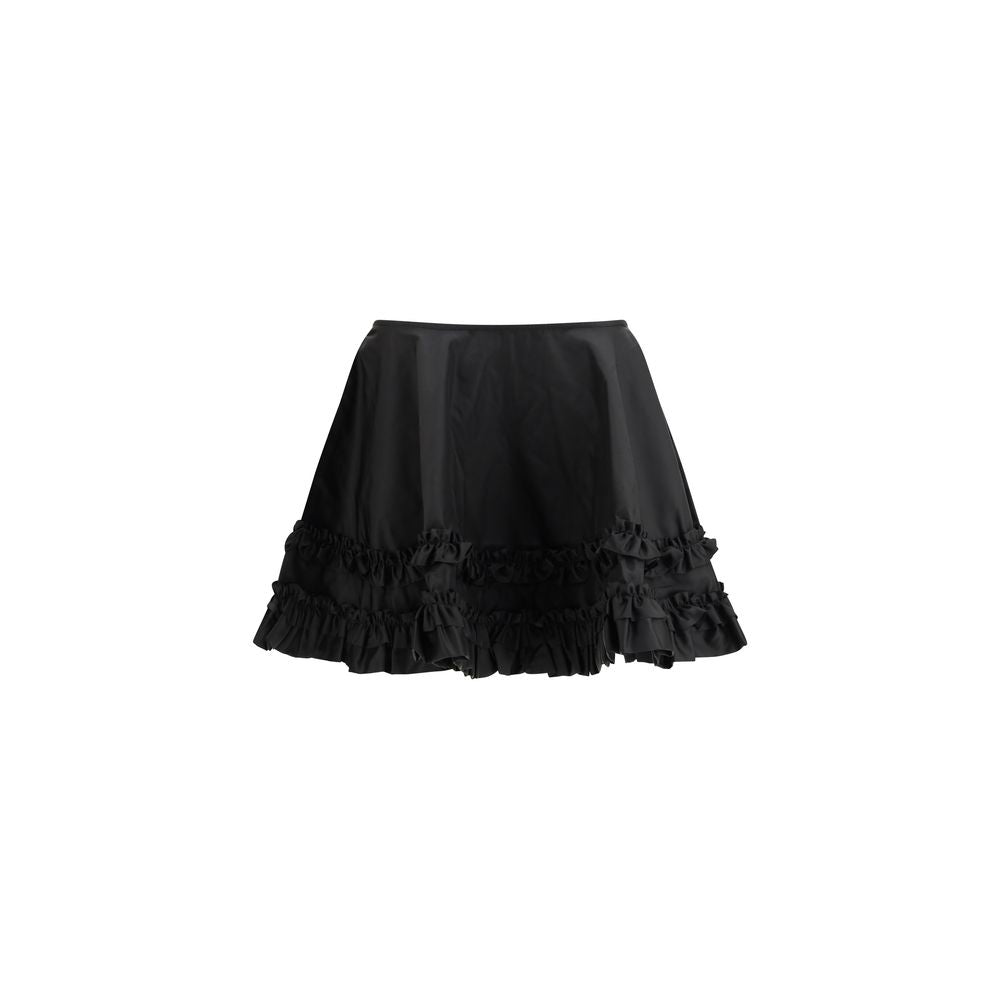 Ganni Black Recycled Polyamide Mini Women's Skirt