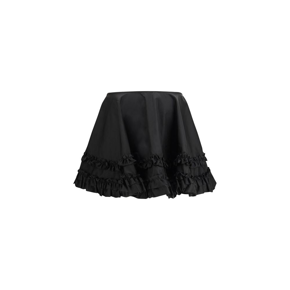 Ganni Black Recycled Polyamide Mini Women's Skirt
