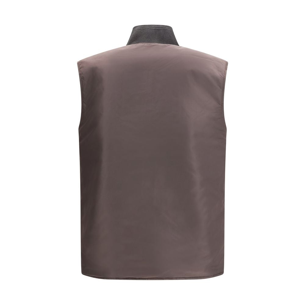 Diesel Brown Polyamide Sleeveless Men's Jacket