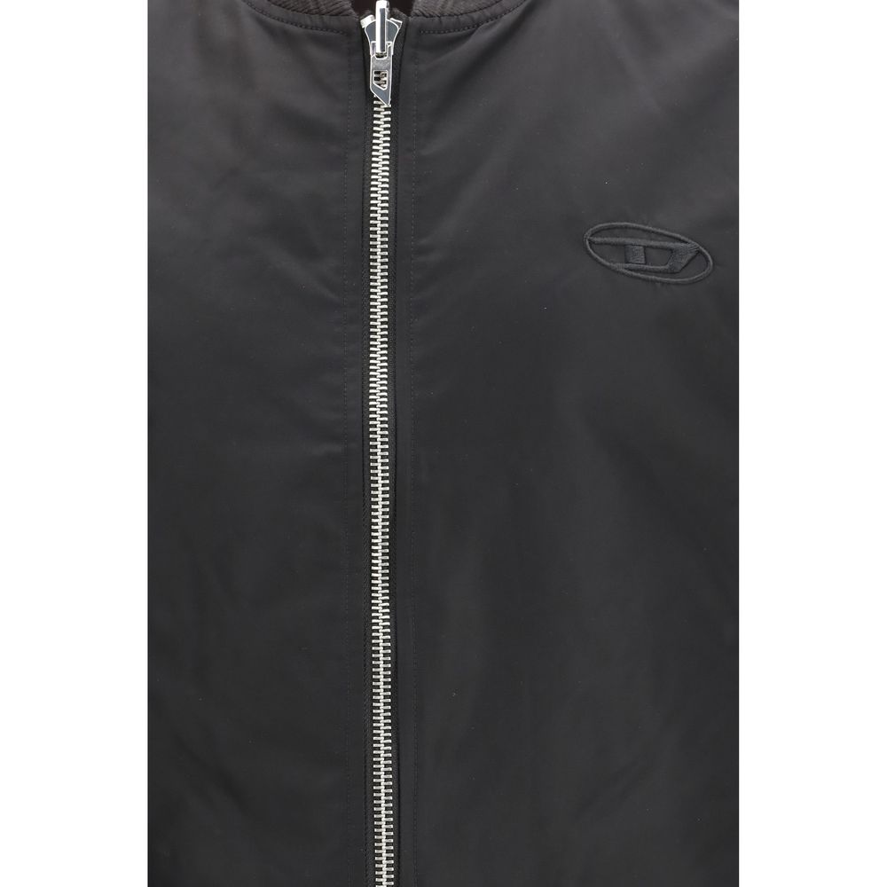 Diesel Brown Polyamide Sleeveless Men's Jacket