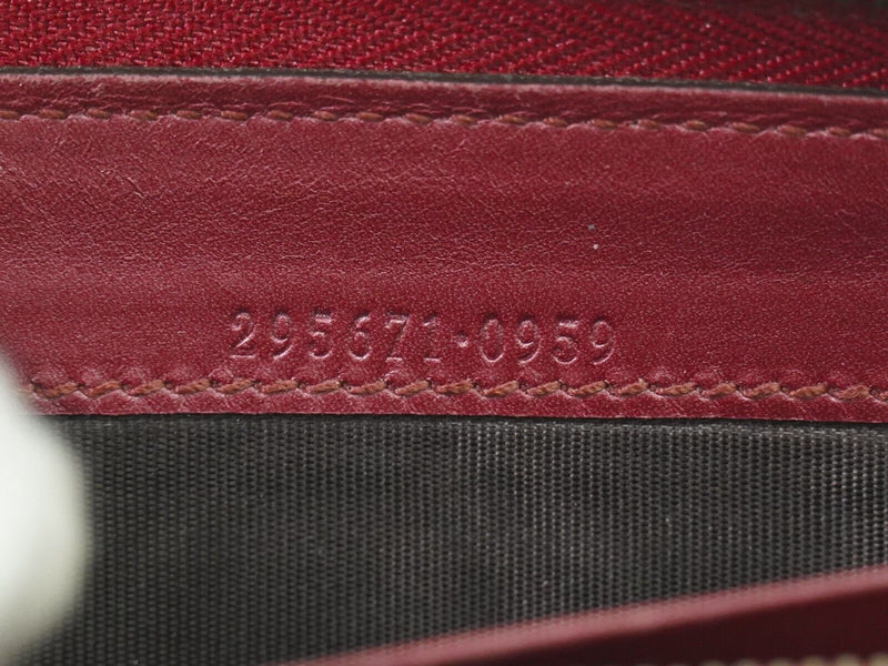 Gucci Gg Pattern Red Canvas Wallet  (Pre-Owned)