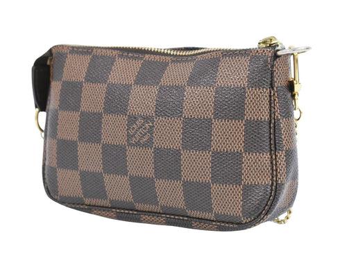 Louis Vuitton Mini Pochette Accessoires Brown Calfskin Clutch Bag (Pre-Owned)