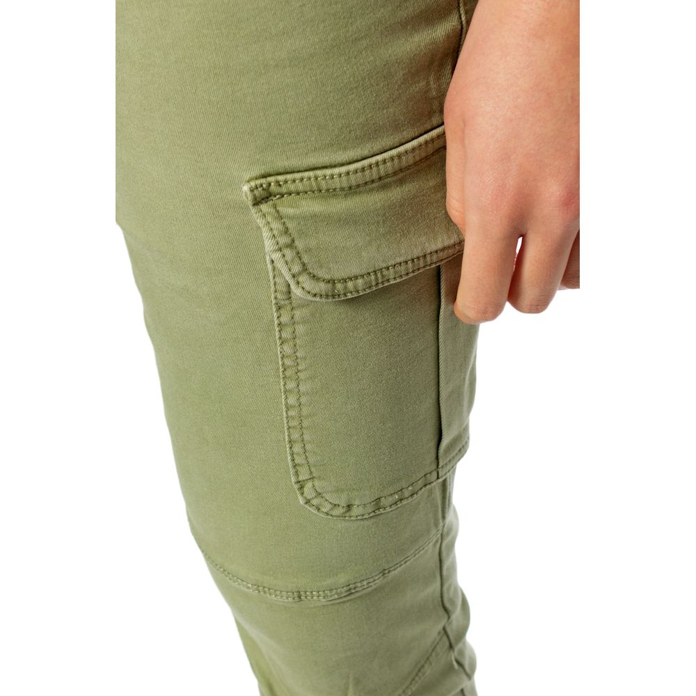Only Green Cotton Cargo Women's Pants