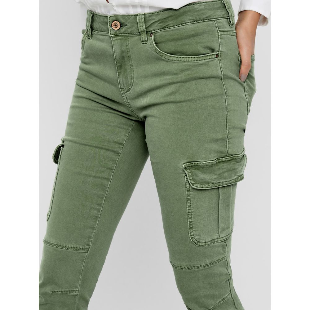 Only Green Cotton Cargo Women's Pants