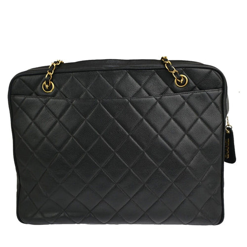 Chanel Matelassé Black Calfskin Shoulder Bag (Pre-Owned)