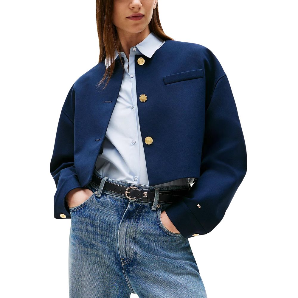 Tommy Hilfiger Blue Viscose Women's Blazer