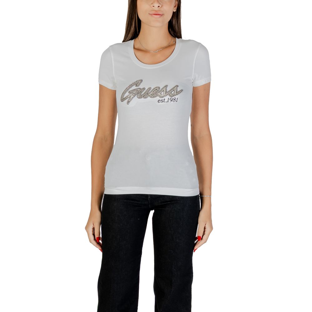 Guess White Cotton Women's T-Shirt