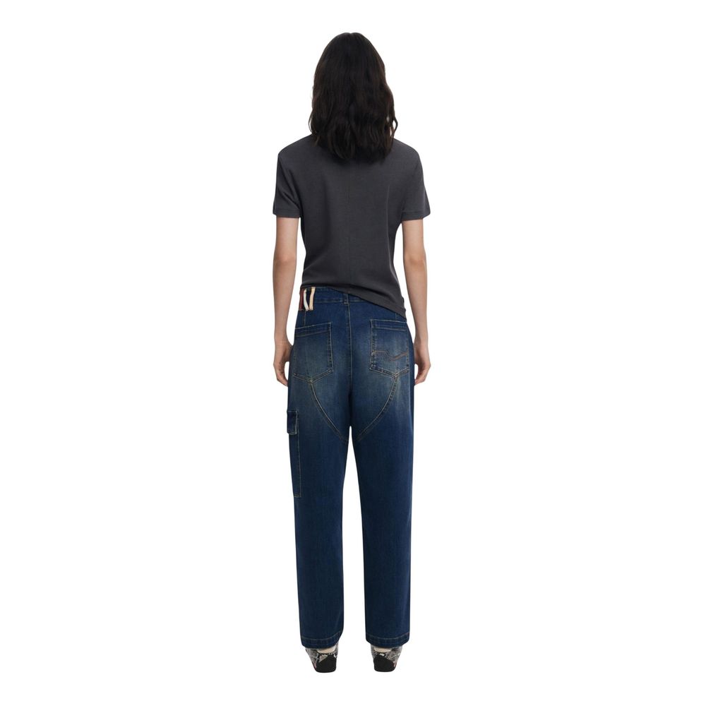 Desigual Blue Cotton Boyfriend Women's Jeans
