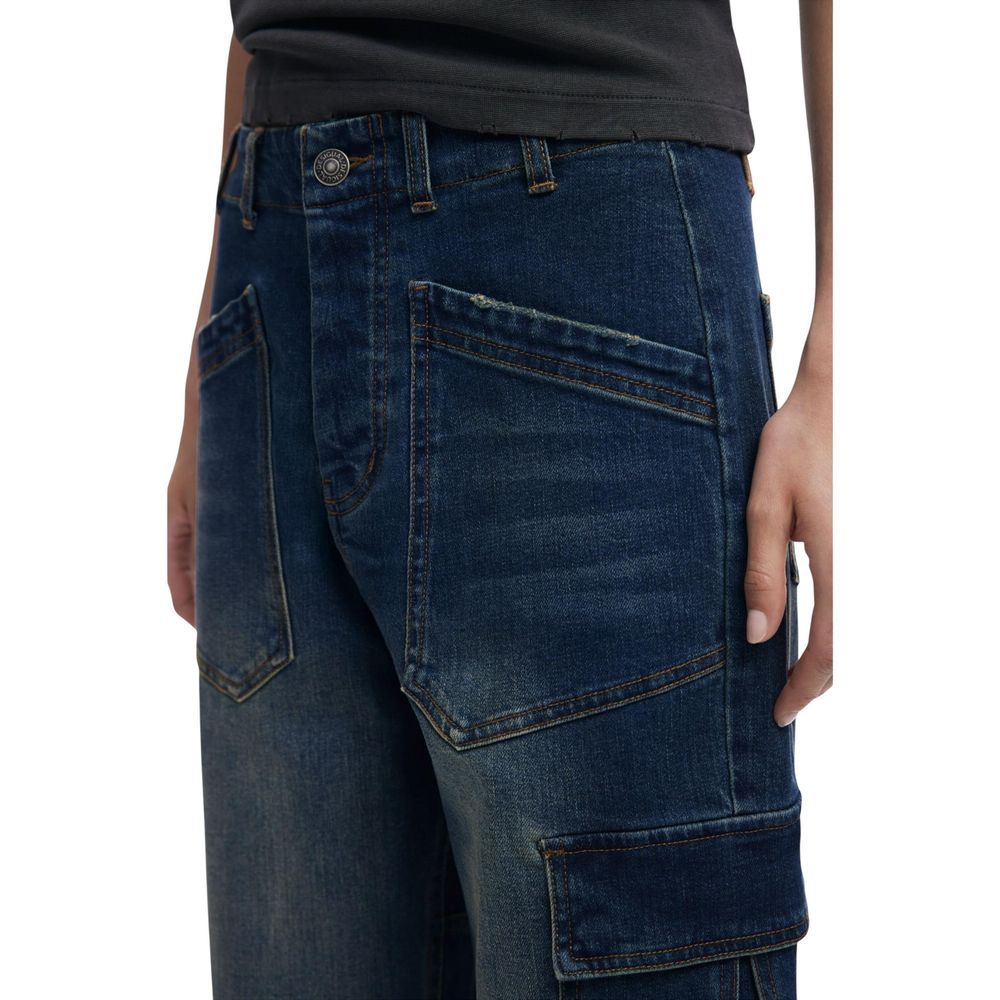 Desigual Blue Cotton Boyfriend Women's Jeans