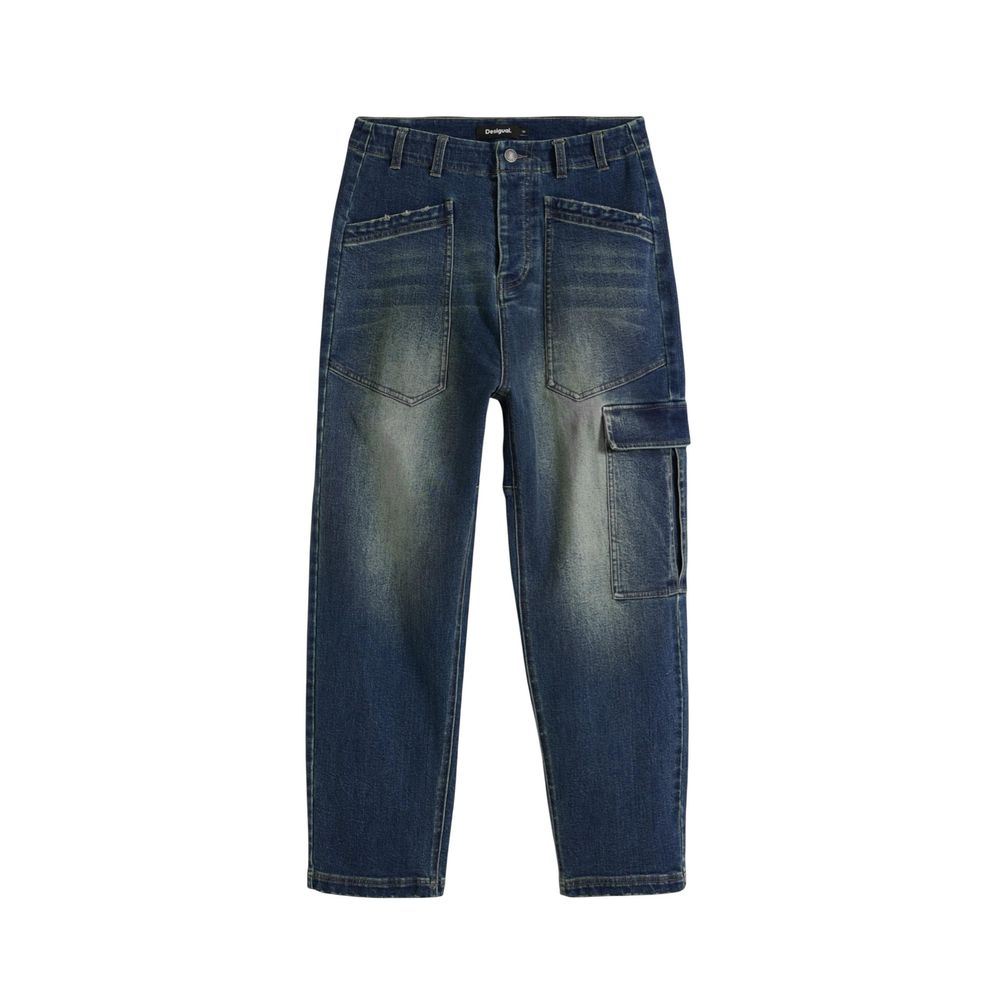 Desigual Blue Cotton Boyfriend Women's Jeans