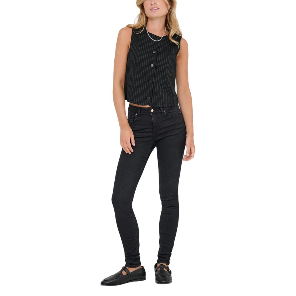 Only Black Recycled Polyester Women's Waistcoat