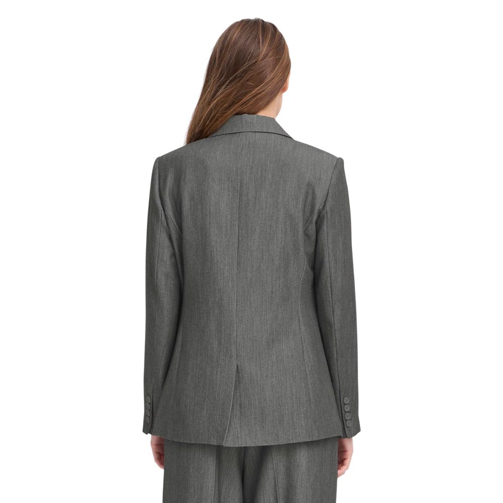 ICHI Gray Polyester Women's Blazer