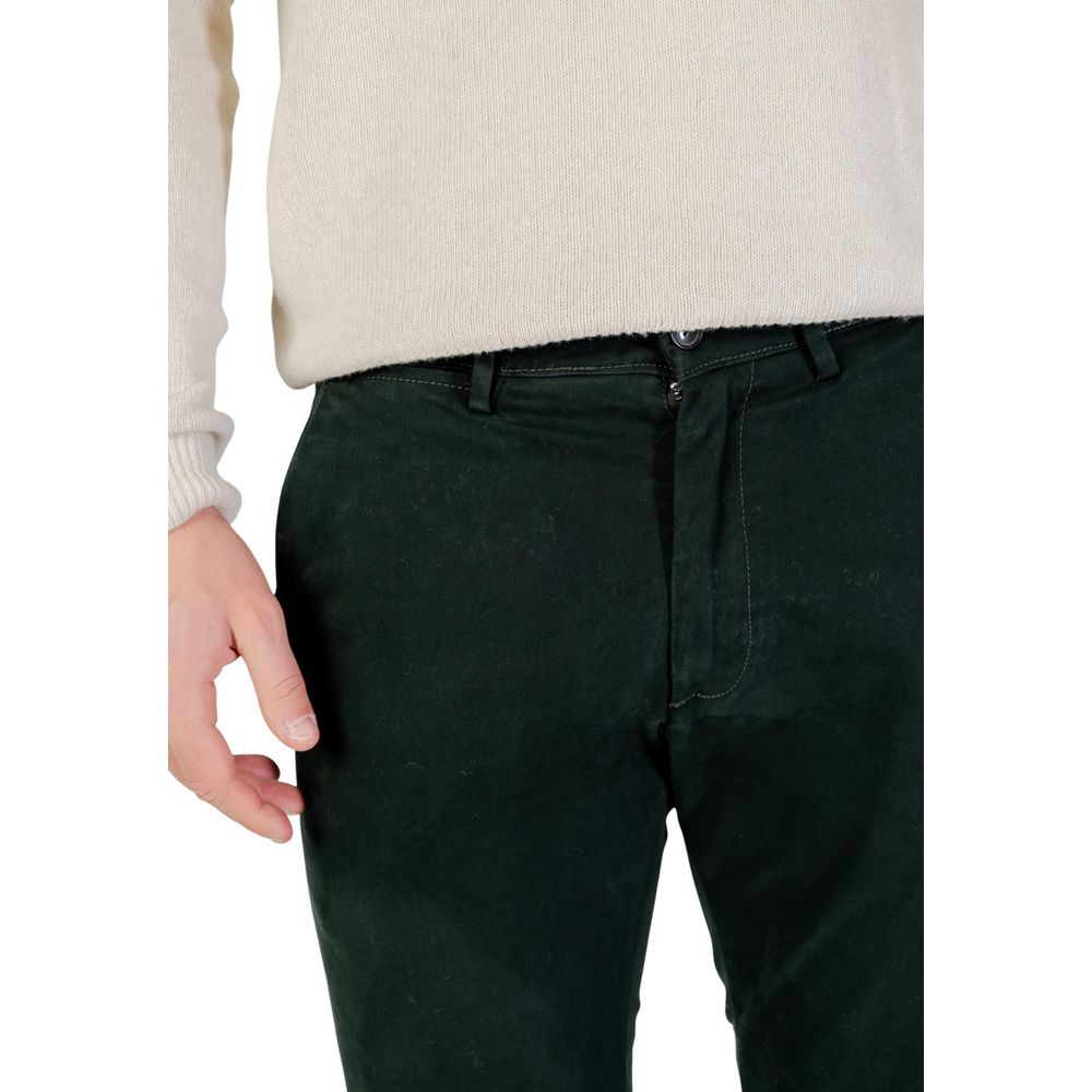 Borghese Green Cotton Skinny Men's Pants