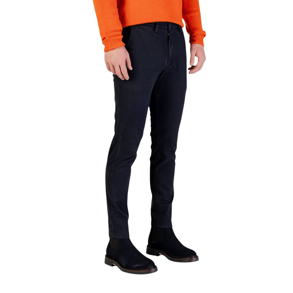 Borghese Blue Cotton Skinny Men's Pants