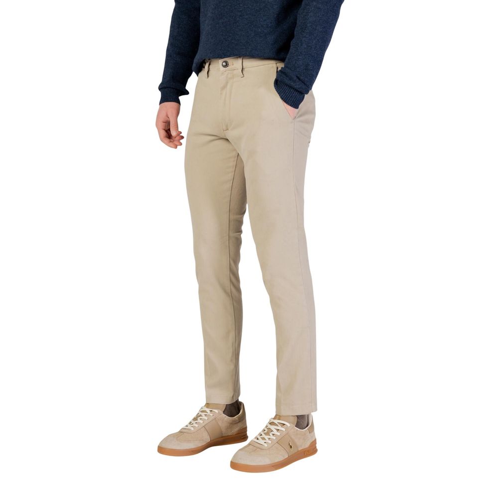 Borghese Beige Cotton Skinny Men's Pants