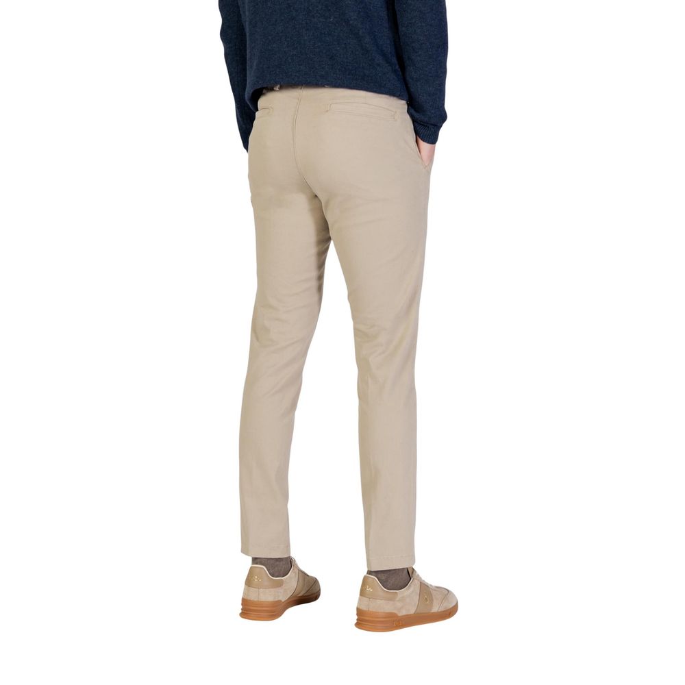 Borghese Beige Cotton Skinny Men's Pants