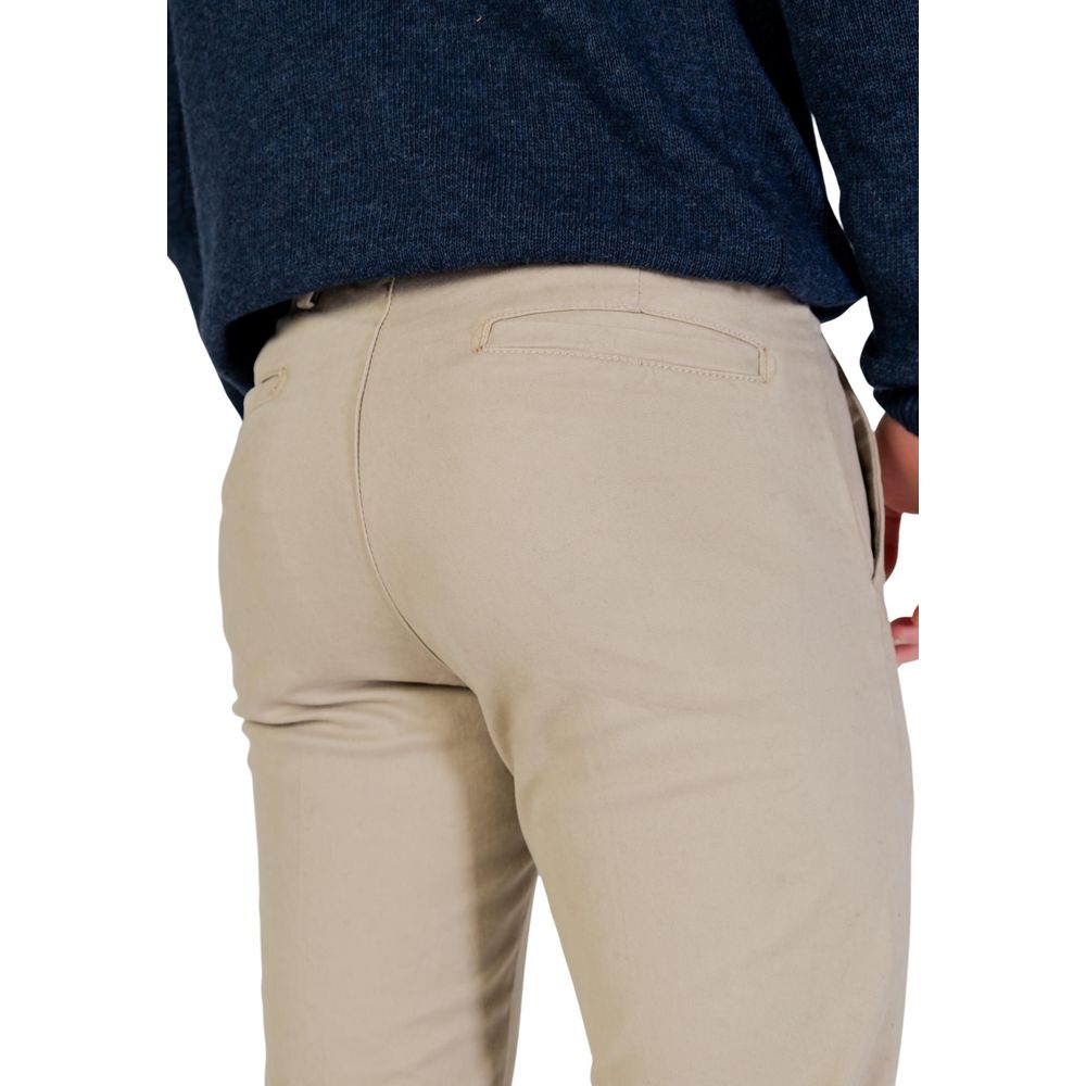 Borghese Beige Cotton Skinny Men's Pants