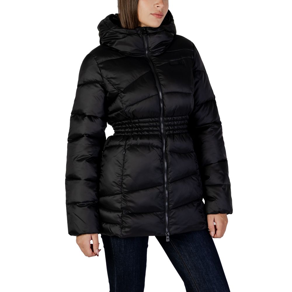 EA7 Emporio Armani Black Polyamide Women's Bomber