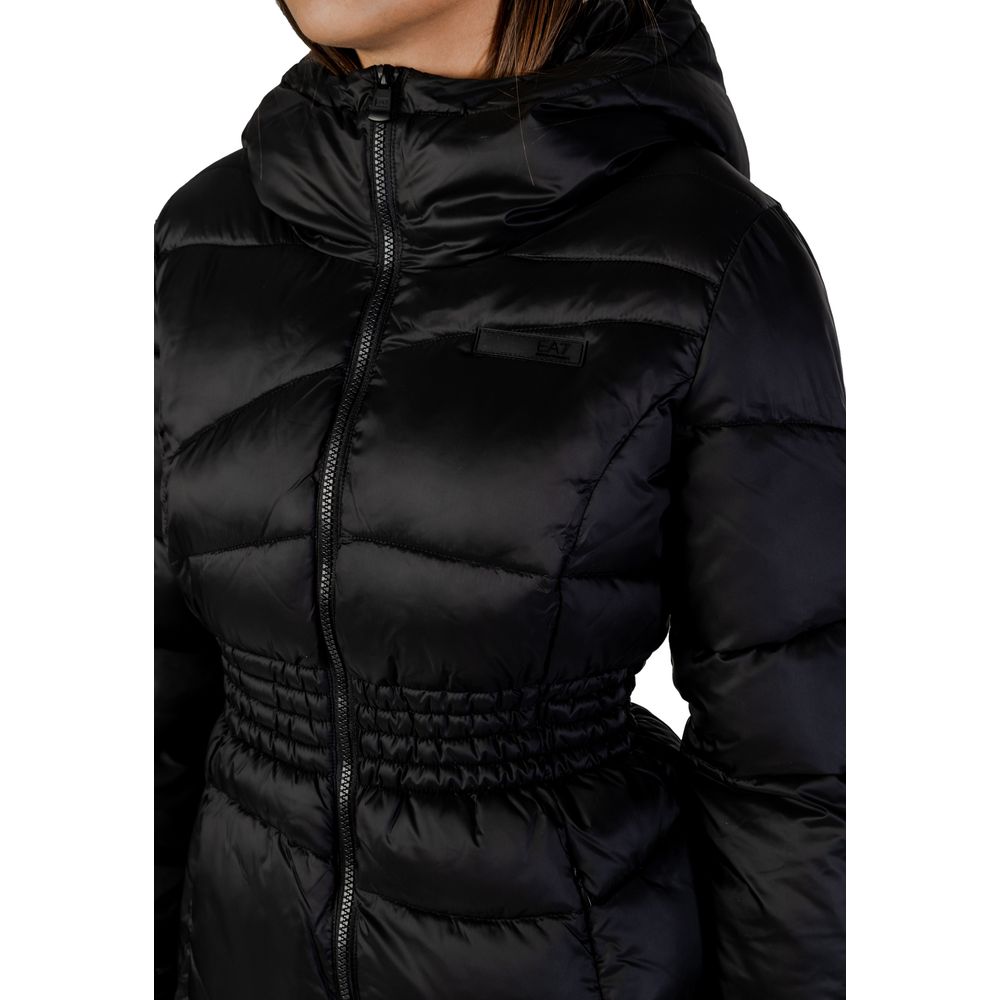 EA7 Emporio Armani Black Polyamide Women's Bomber