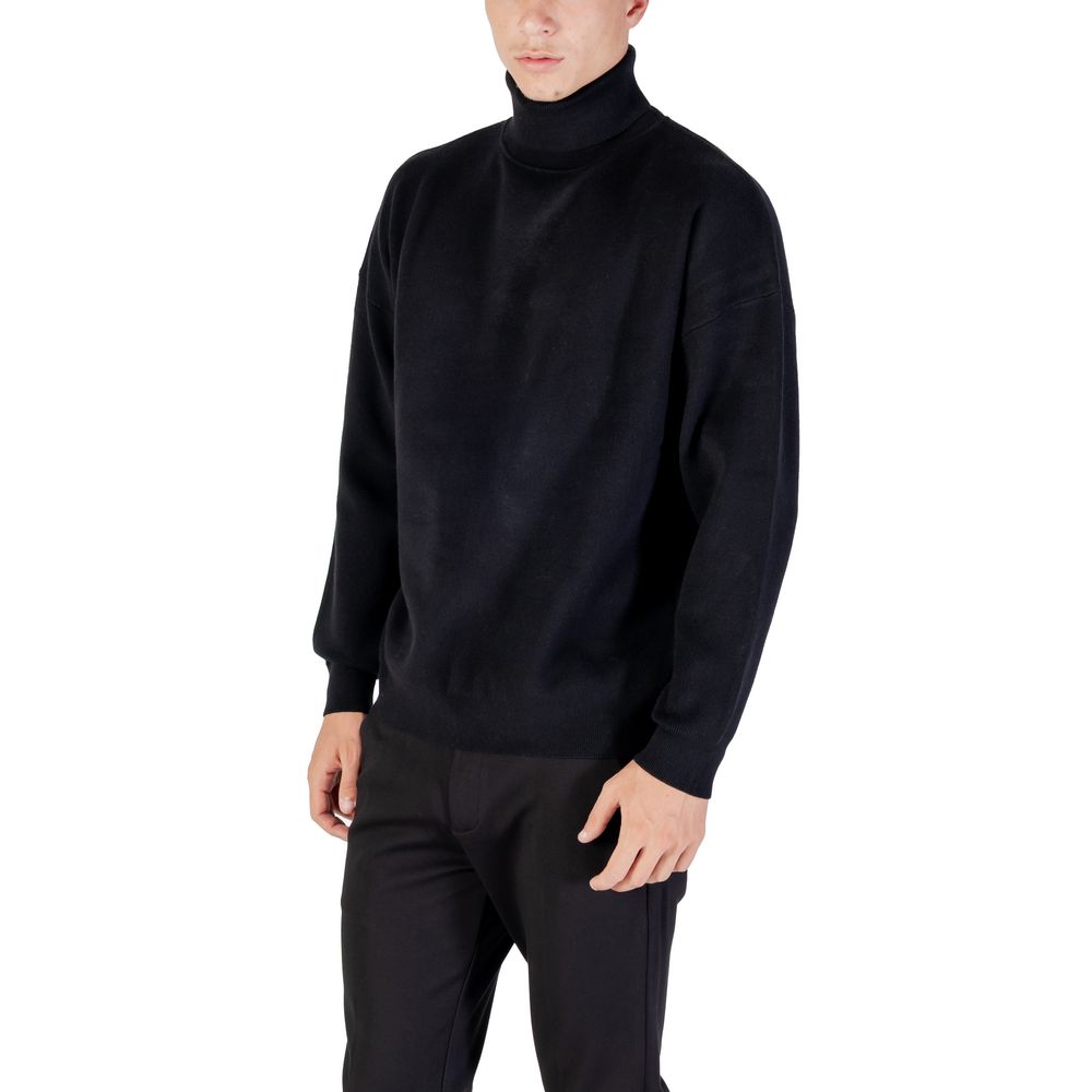 Antony Morato Black Viscose Men's Sweatshirt