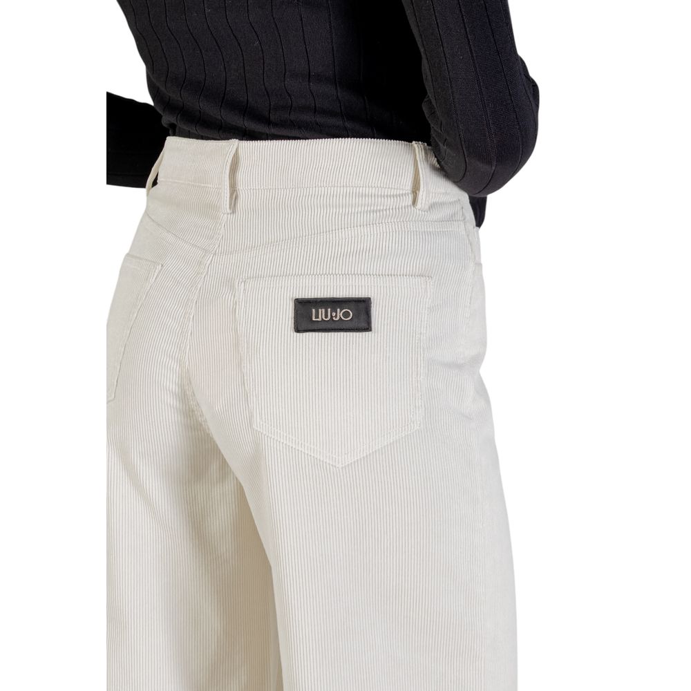 Liu Jo Beige Cotton Casual Women's Pants