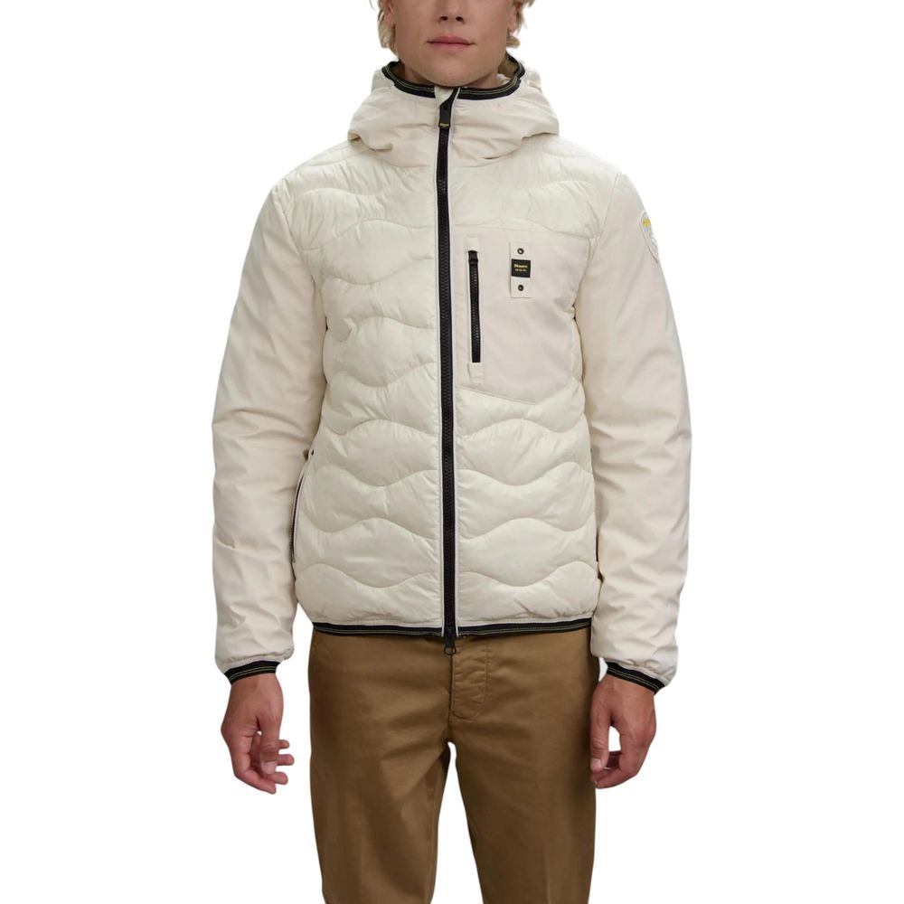 Blauer White Polyamide Shell Men's Jacket