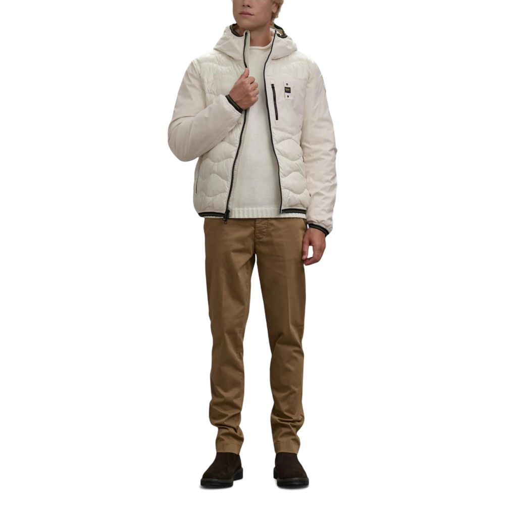 Blauer White Polyamide Shell Men's Jacket