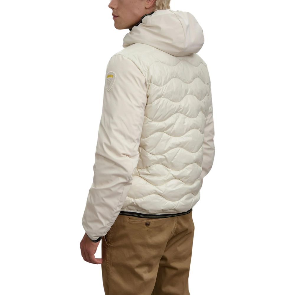 Blauer White Polyamide Shell Men's Jacket