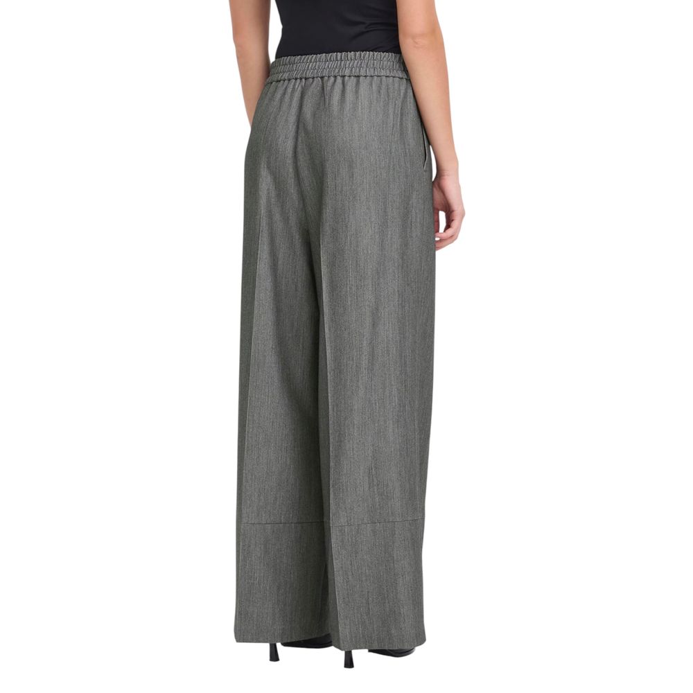 ICHI Gray Polyester Casual Women's Pants