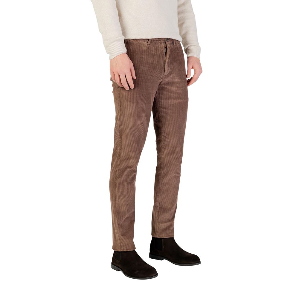 Borghese Brown Cotton Casual Men's Pants