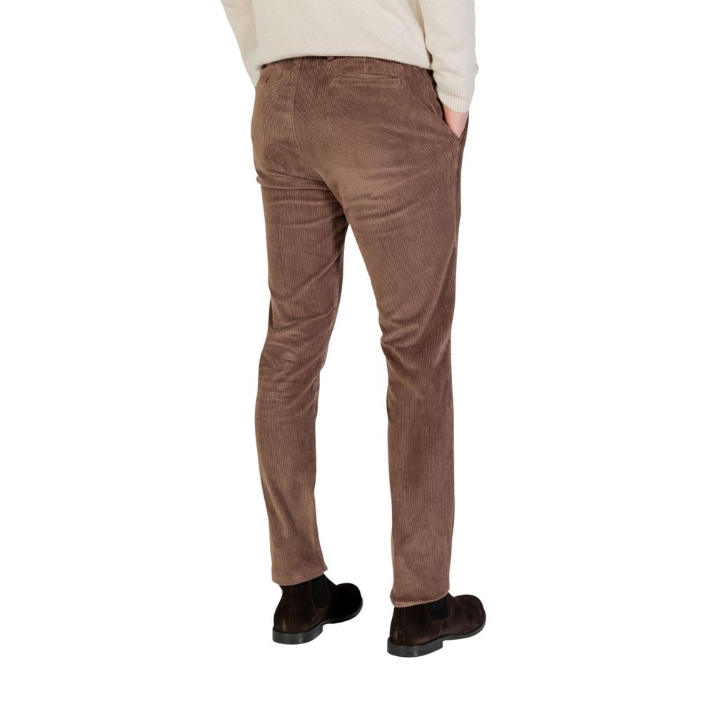 Borghese Brown Cotton Casual Men's Pants