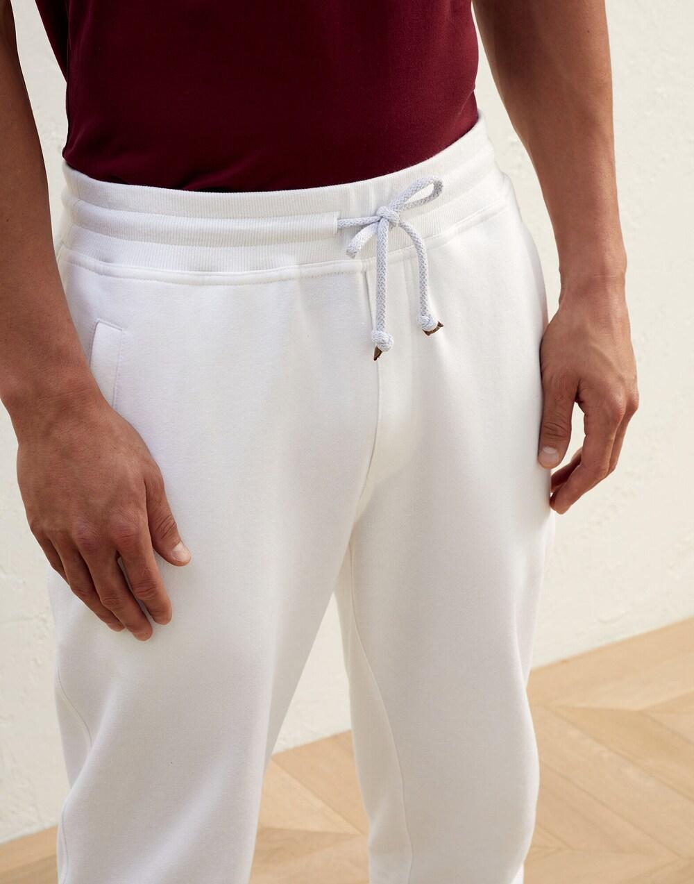 Brunello Cucinelli White Cotton Casual Men's Pants