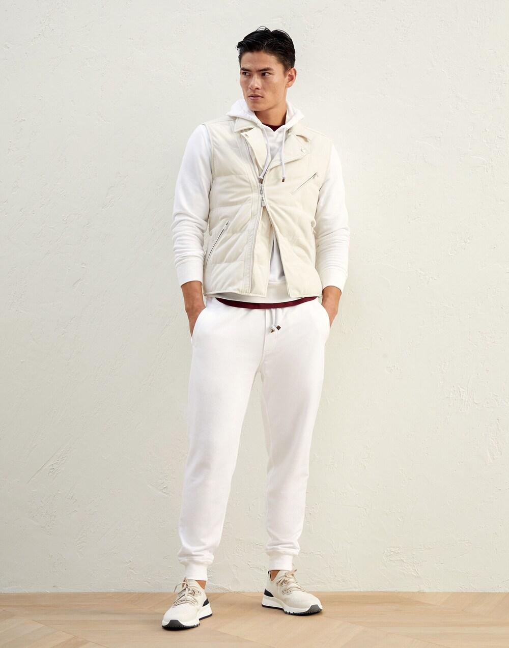 Brunello Cucinelli White Cotton Casual Men's Pants