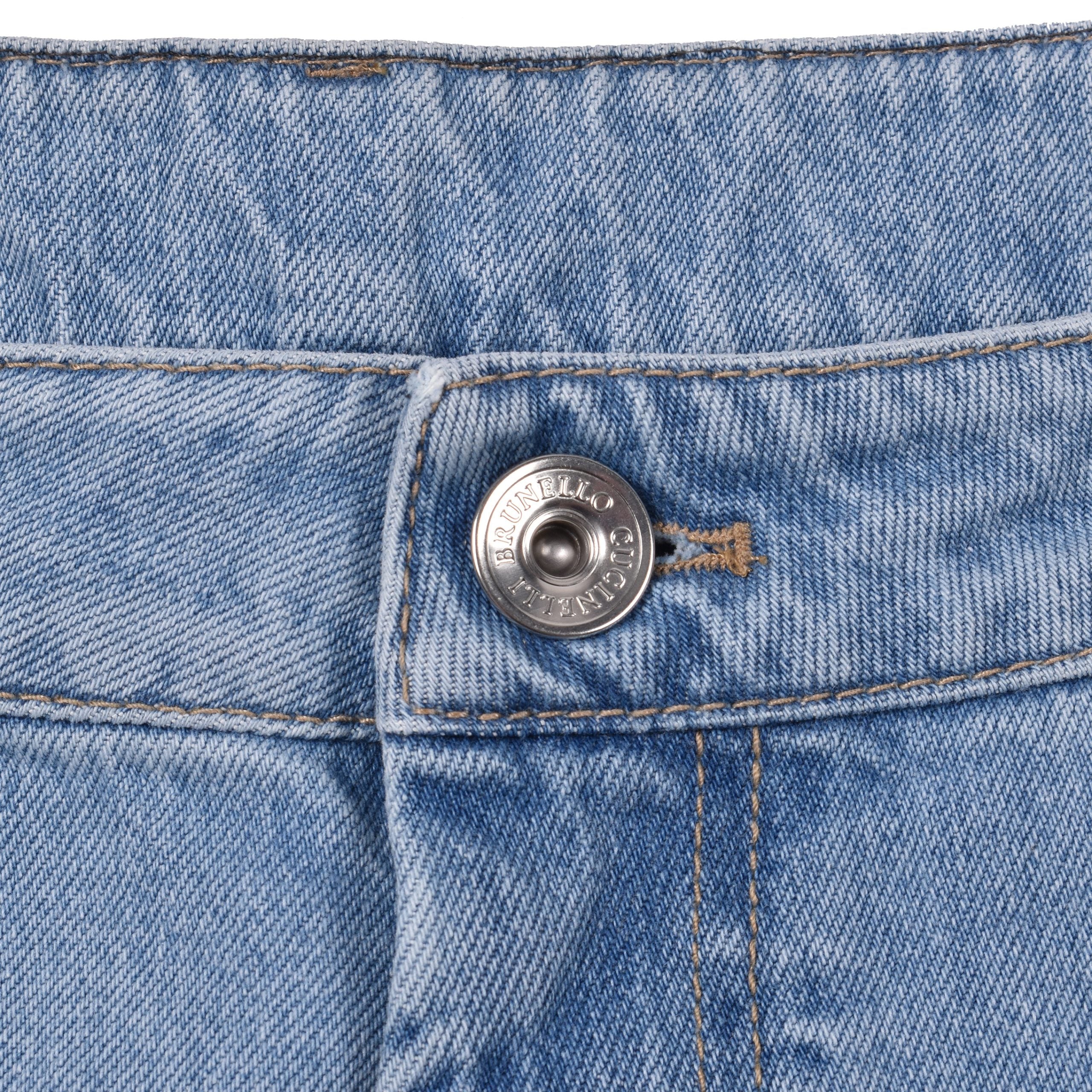 Brunello Cucinelli Blue Cotton Relaxed Fit Men's Jeans
