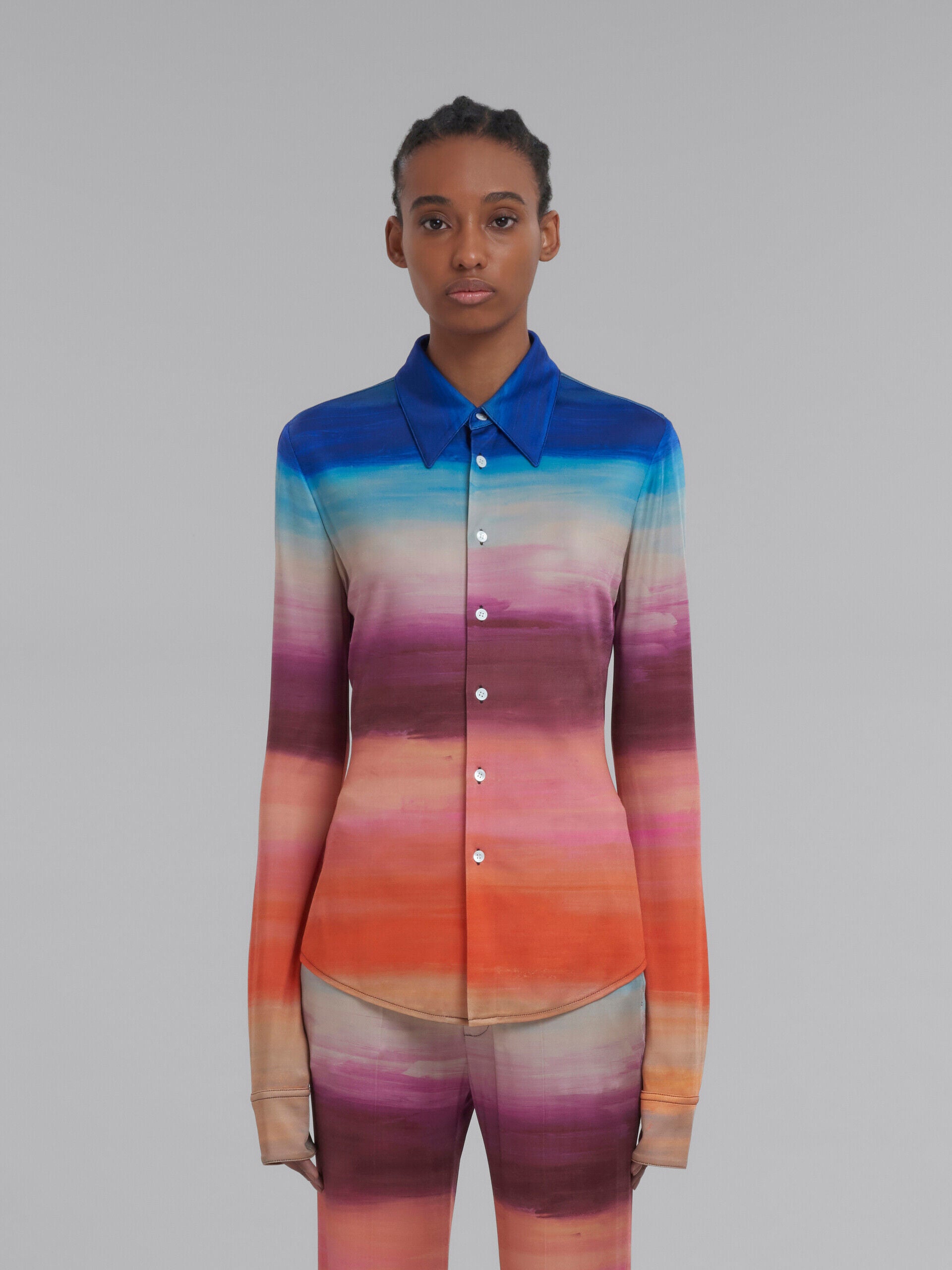 Marni Multicolor Fibres Pattern Women's Shirt
