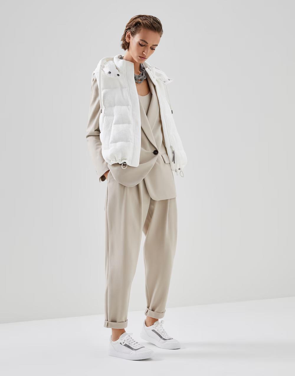 Brunello Cucinelli Bicolor Cotton Women's Blazer