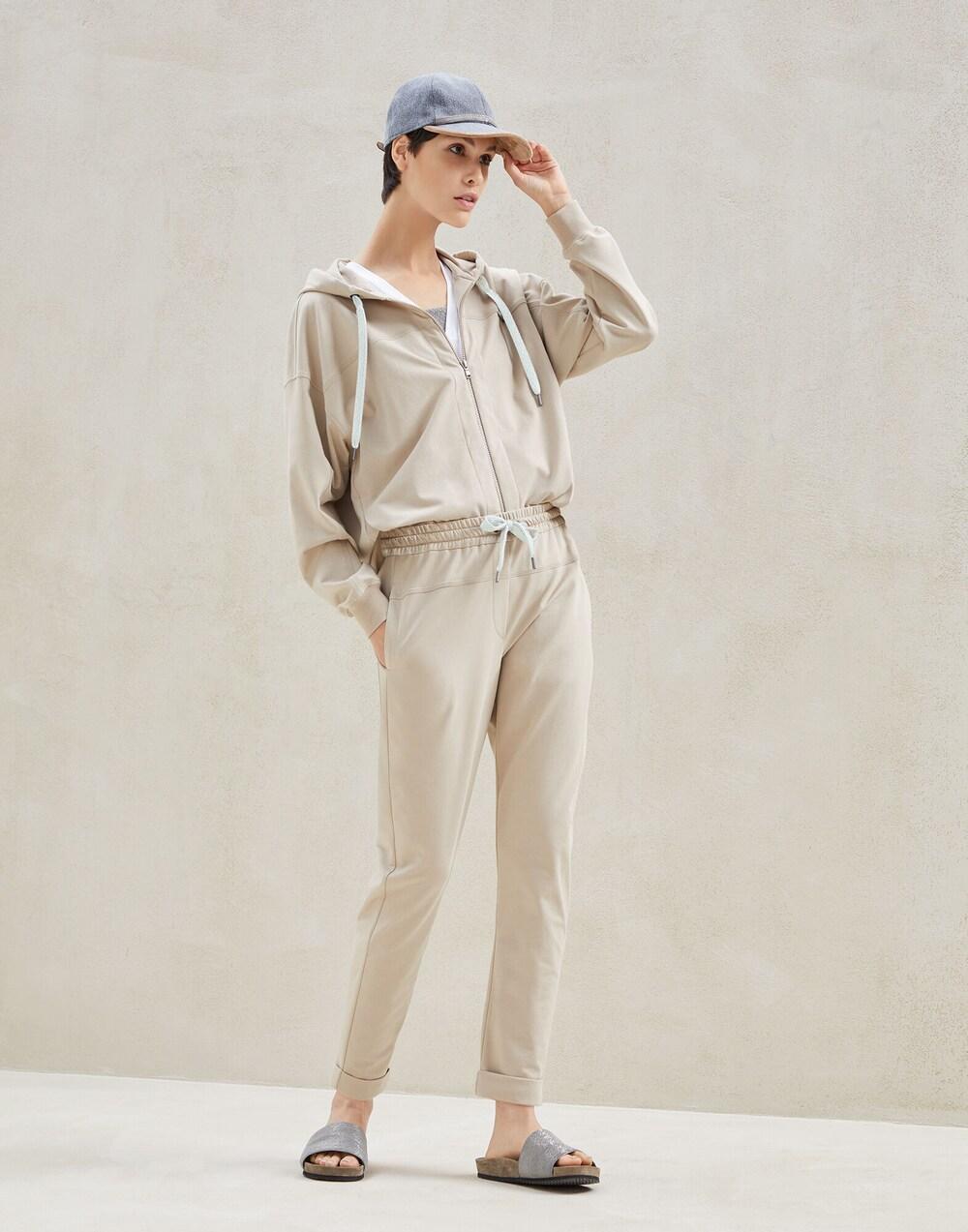 Brunello Cucinelli White Cotton Joggers (Workout Women's Pants)