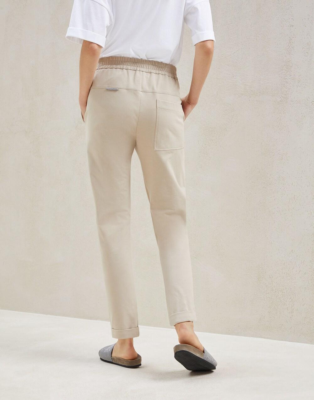 Brunello Cucinelli White Cotton Joggers (Workout Women's Pants)