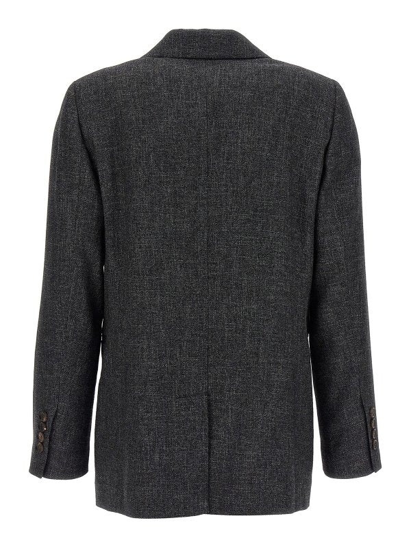 Brunello Cucinelli Gray Viscose Women's Coat