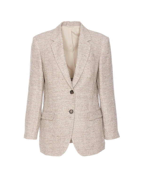Brunello Cucinelli Brown Linen Women's Blazer