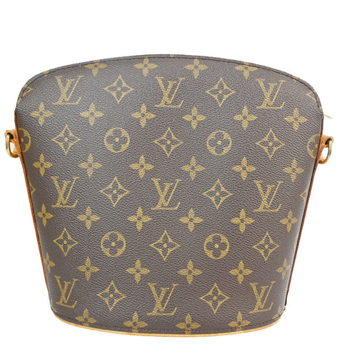 Louis Vuitton Drouot Brown Canvas Shoulder Bag (Pre-Owned)