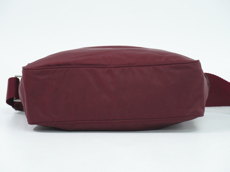 Prada Tessuto Burgundy Synthetic Handbag (Pre-Owned)